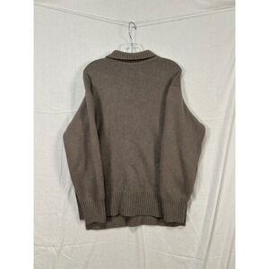 HM Taupe Brown Wool Blend Polo Collar Knit Sweater Relaxed Fit Small 0992208 6